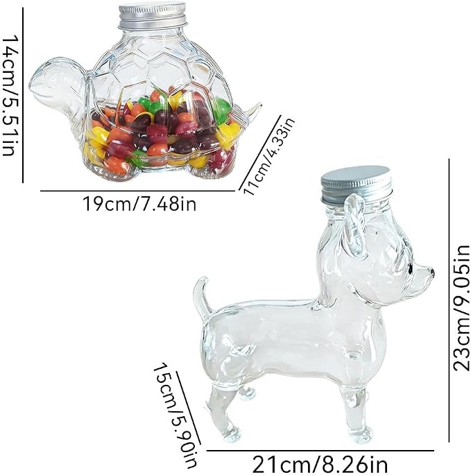 Chihuahua Candy Jar, Pet Cookie Jar, Glass Dog Storage Snacks Treat Container With Lid, Adorable Candy Jars For Cookie, Candies, Coffee Pods, Pet Lovers Gifts