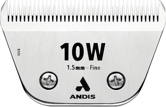 Andis 561460 ceramicEDGE Detachable Wide Blade #10W – Carbon Steel Pet Clipper Blade, Fine Tooth, Professional Grooming Performance