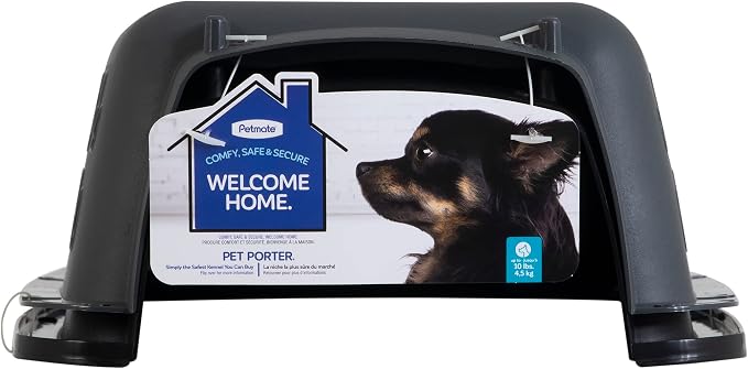 Petmate Pet Porter Dog Kennel 19in, Dark Gray and Black, up to 10lbs | Made in USA