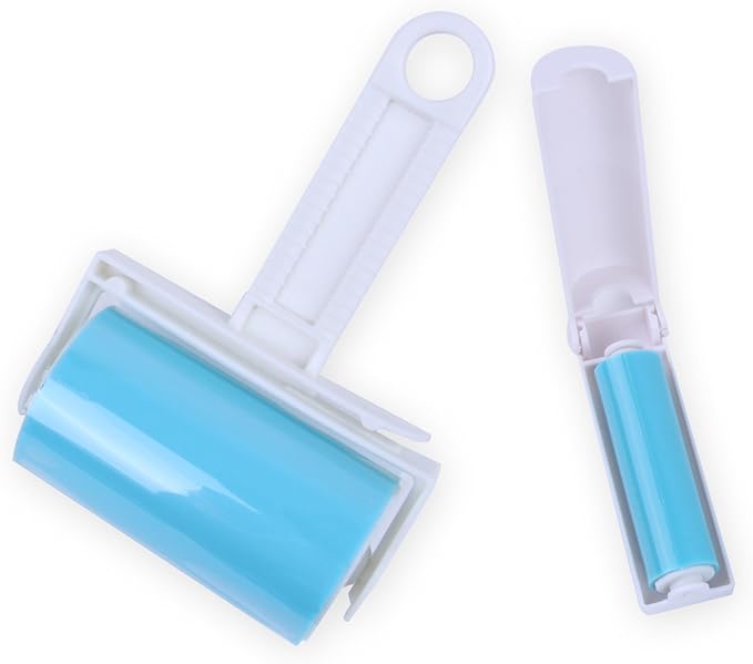 Reusable Lint Roller for Pet Hair, Washable Lint Remover for Clothes and Furniture, Portable Sticky Roller with Eco-Friendly Silicone/Gel Technology, Travel Size Included