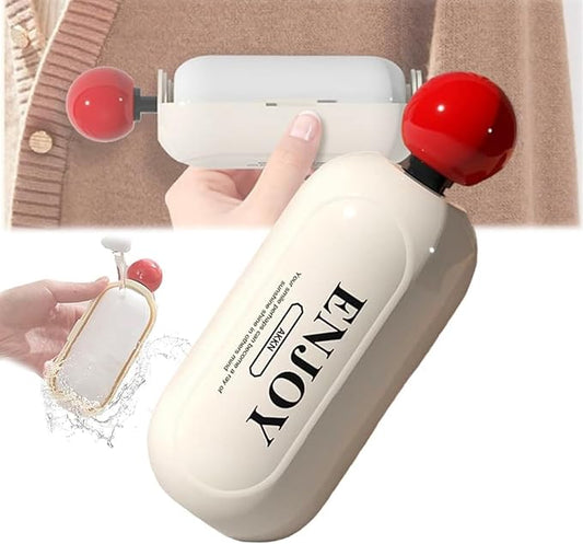1pcs Enjoy Lint Roller, Enjoy Sticky Lint Roller, 2 In1 Washable Lint Remover，Reusable Portable Mini Travel Sticky Roller，Furniture,Clothes,Hair Removers for Dog and Cat (White)