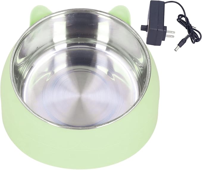Heated Pet Bowl 1.5L Slanted Water Dispenser 15 Degree Angle On Off Switch for Dogs Cats Prevents Freezing Below 32掳F Winter Outdoor Use Comfortable Drinking Posture