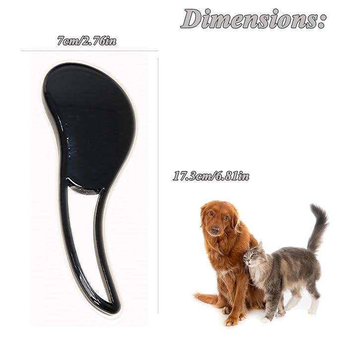 Dog Grooming Brush, Soft Puppy Massage Brush, Pet Hair Bathing Brush Comb, Hangable Grooming Tool for Poodles, Teddy, Yorkies, Maltese, Shih Tzu, Chihuahua (Black)