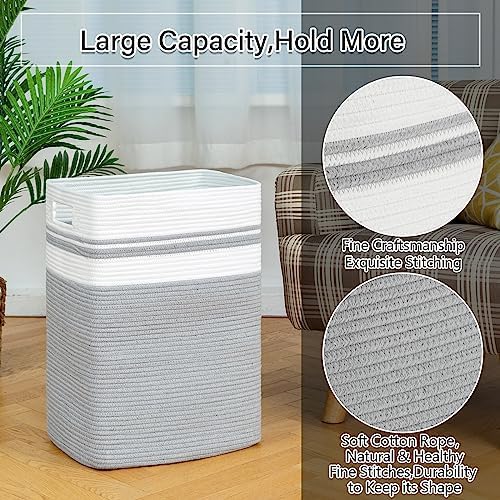 OIAHOMY 91L Laundry Hamper, XXXLarge Collapsible Laundry Basket Gray