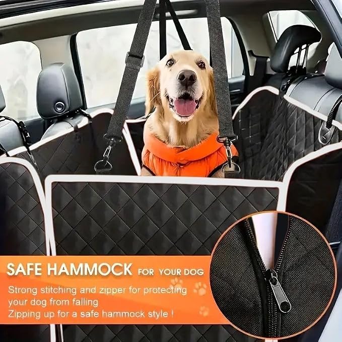 LuckyFlu Car Backseat Pet Seat Cover for VW Caddy Cargo 2020-2024, Waterproof Scratch-Proof Non-Slip Pet Car Hammock, Vehicle Pet Travel Accessory