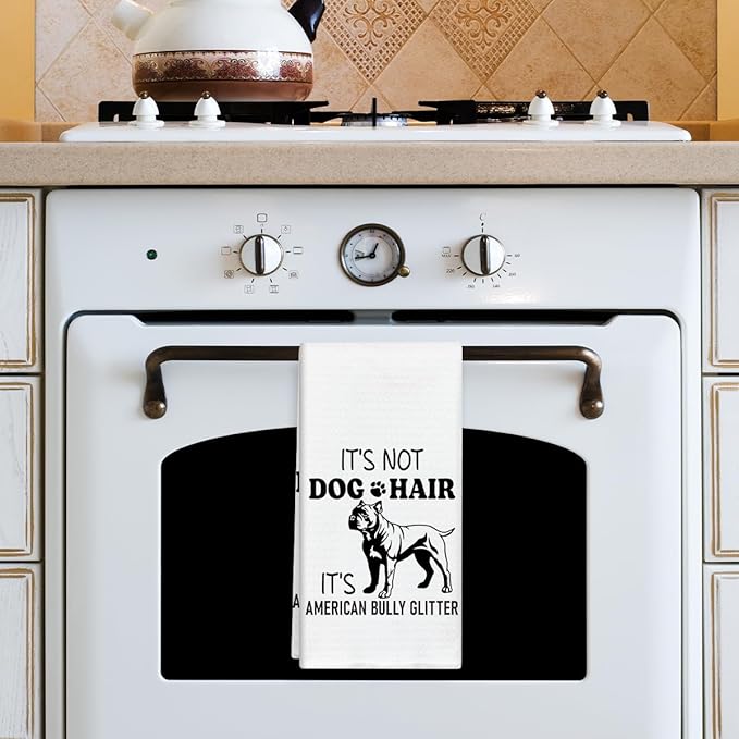 It's Not Dog Hair It's Pit Bull Glitter Kitchen Towels Dish Cloths, Funny Decorative Hand Towel Drying Cloth for Bathroom Baking, Pitbull Gifts for Dog Lover, Friend, Woman, 16x24 Inches -33