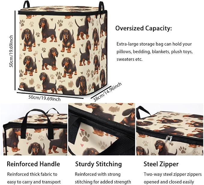 2pcs blanket storage bag for under bed,closet organizers 95L | clothing sweater sheet bedding comforter duvet quilt pillow toy storage bags with lids,dorm room essentials for containers