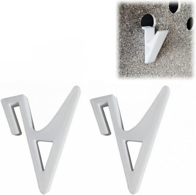 Heavy Duty Kennel Hook Compatible with Ruffland Kennel – Easy Install Leash, Collar & Bucket Holder for Dog Crates (2 Pack) (White)