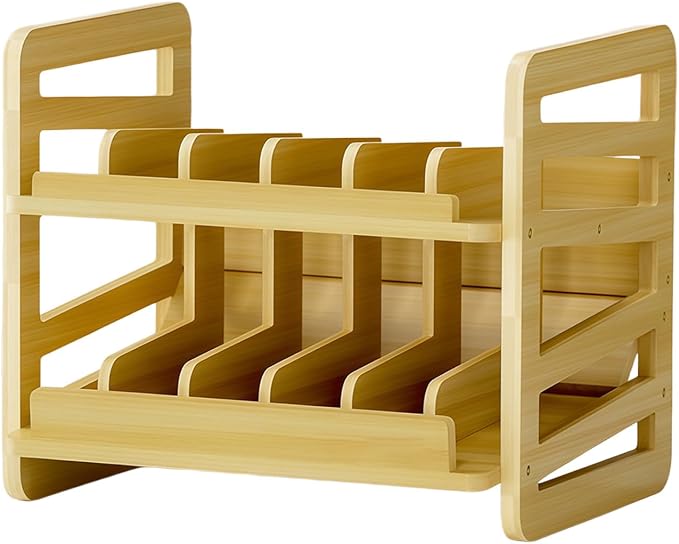 Portable Double Tiers Cats Food Storage Rack Rolling Lid Protects Against Humidity Double Layer Puss Food Container
