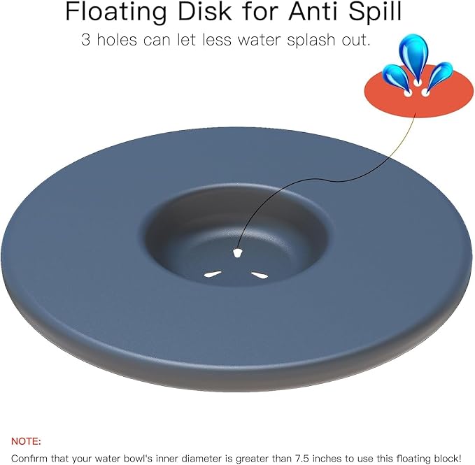 Floating Disk Replacement for No Spill Dog Water Bowl, Splash Control Insert