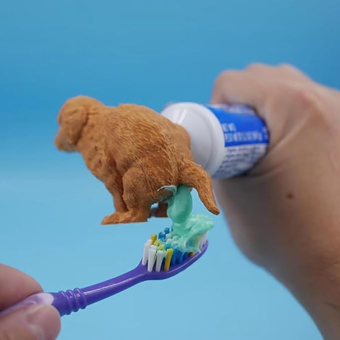 Creative Golden Retriever Puppy Toothpaste Dispenser, Dog Themed Toothpaste Holder, Fun Novelty Gift for Dog Lovers, Perfect Bathroom Accessory