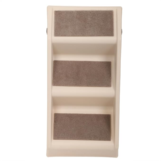 Foldable Dog Stairs 3-Step Pet Ramp Steps for Dogs and Cats, for Couch Sofa,High Bed Non-Slip Balanced Indoor Step Support, Yellowish