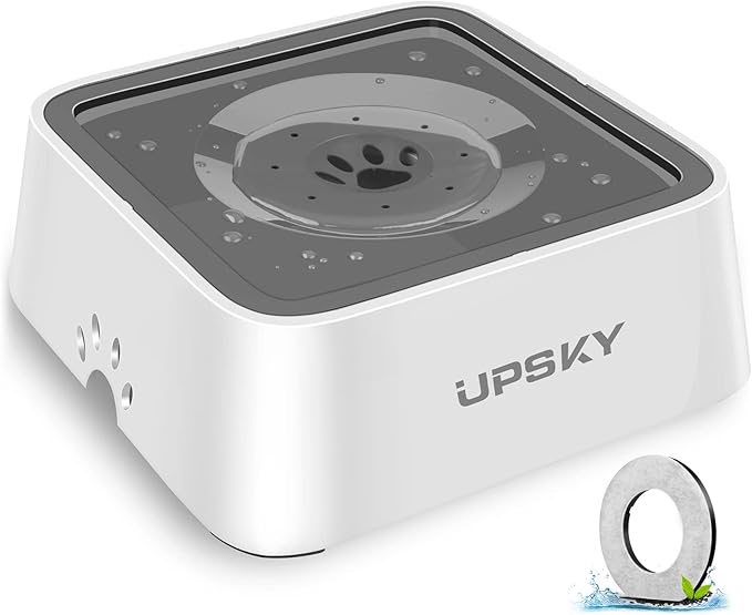 UPSKY Dog Water Bowl Upgrade 70oz Large Capacity Dog Bowl No-Spill Slow Water Feeder Vehicle Carried 2L Pet Water Dispenser for Dogs, Cats