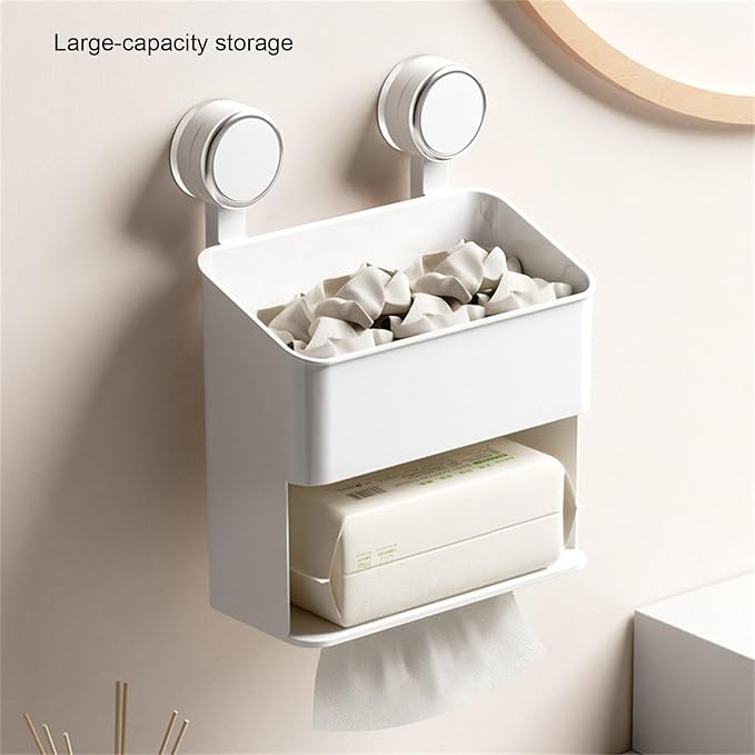 Shower Suction Cup Wall Mounted Bathroom Shelf Drillless PET ABS Storage PET ABS Shower Storage Rack Suction Shelf for Toiletries Portable Bathroom Wall Rack Accessories Hygienic Organizers