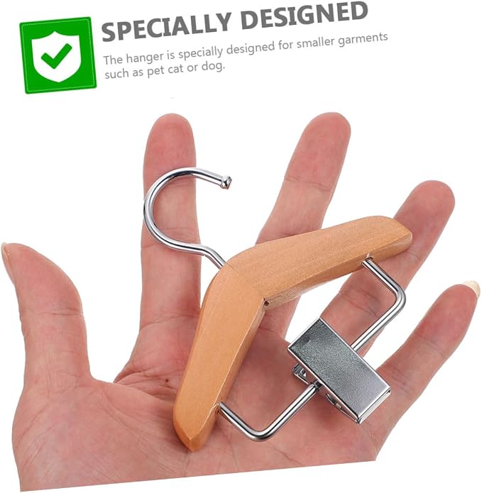 Happyyami 2pcs Dog Hangers Pet Clothes Hanger Rack for Dogs Cat Organizer Skirt Hanging Clip for Pants