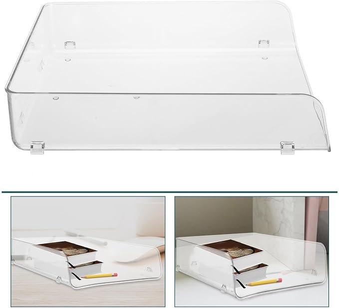 PRETYZOOM Stackable Desktop File Organizer Pet Document Storage Holder | File Rack for Daily Storage, Contemporary Style, Keeps Desk Tidy and Organizes Papers