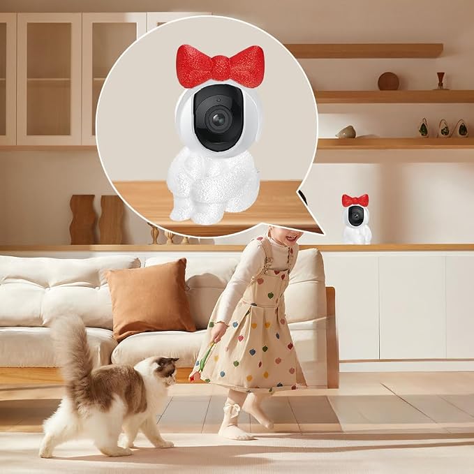 Creative Indoor Camera Housing for Baby Monitor, Dog Camera, Suitable only for Spherical Monitor Device Decorations（Housing only no Monitoring Equipment）