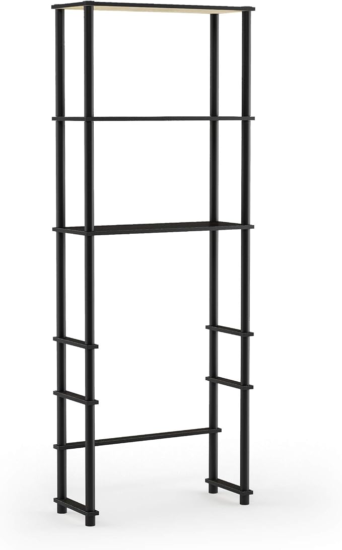 3-Shelf Over The Toilet Organizer, Toolless Assembly Space Saver Bathroom Shelf, Freestanding Over The Toilet Storage, for Bathroom Organizers and Storage, Espresso