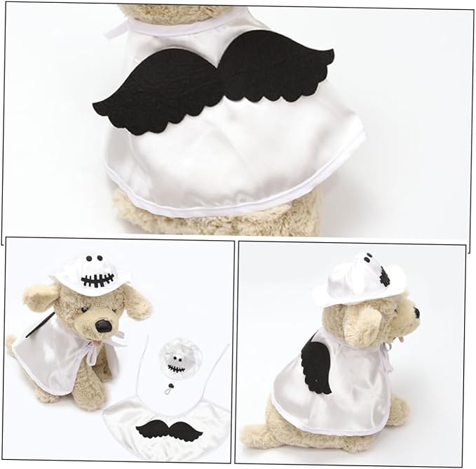 Totority 1set Halloween Pet Costume Cape Hat for Dogs Cats Lightweight Chic Design for Parties Halloween Christmas Apparel for Pets to Stand