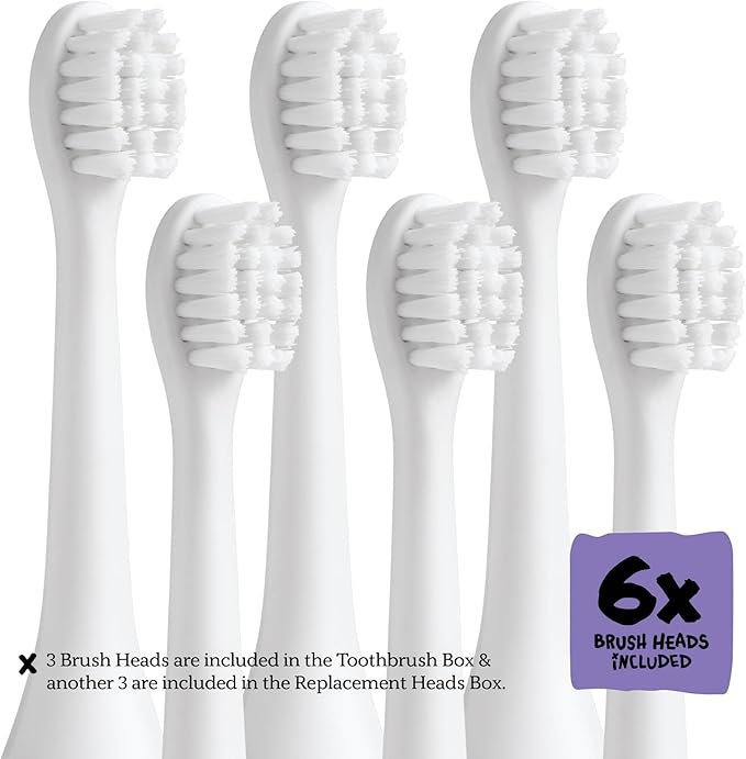 Made by Dentists Kids Electric Toothbrush - Rechargeable Vibrating Toothbrush with Timer, Includes 6 Replacement Heads, Gently Cleans Teeth, Kid & Toddlers Age 2+, Alien