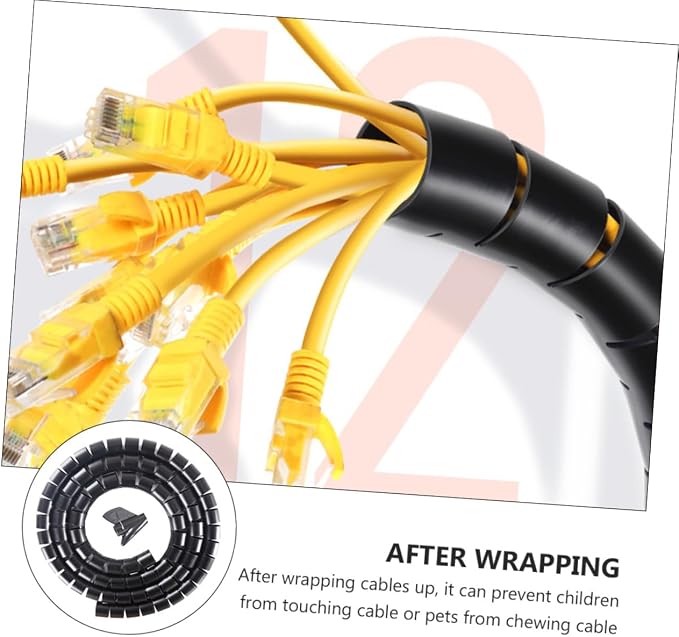 VILLCASE 1 Set Cable Sleeve Spiral Wire Organizer for Cord Management Easy Installation Made of Durable Pe Material for Use Wires from Pets