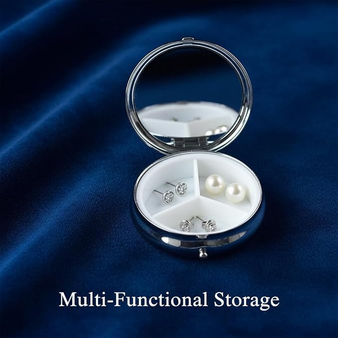 Miniature Schnauzer Dog Small Box for Pill,3 Compartment Pill Case Travel Medicine,Portable Pocket or Purse Pill Organizer Container Holder Hold Vitamins, Medication, Fish Oil Supplements