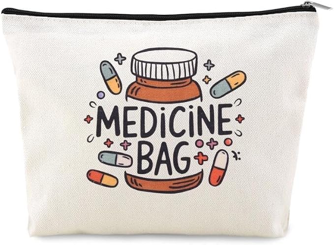 Home Medical Bag for Medicine Storage Organizer Pouches Emergency Pouch for First Aid Med Bag Patient Gifts from Nurse Drug Bags for Travel Camping Medication Storage Kit Pharmacy Doctor Gifts Ideas