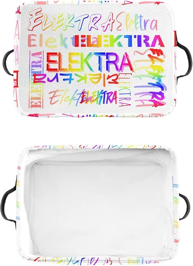 Personalized Storage Bins with Name Custom Kids Storage Basket Cubes Organizer with Handles for Organizing Boys and Girls Toys Shelf Closet Nursery Baskets Boxes, 1 Pack