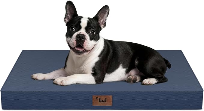 Orthopedic Waterproof Dog Bed for Small Dogs and Cats | Egg Crate Foam for Joint Support, Fits 30x19 Crates, TPU Waterproof Layer, Machine Washable 1680D Oxford Cover, Up to 30 lbs
