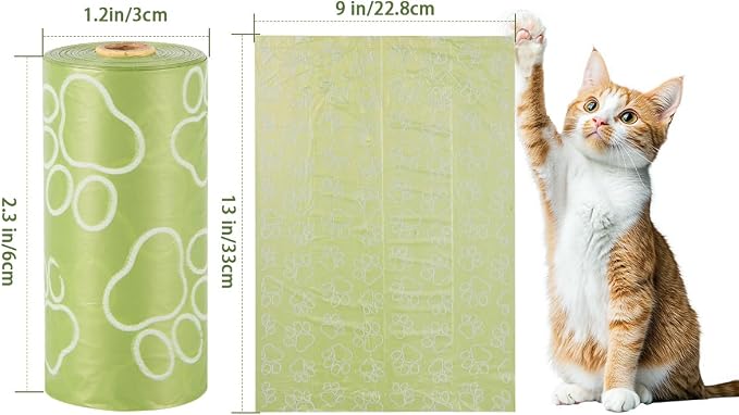Poop Bags Rolls 256 Count - 9x13 Inches Green Thickened Leakproof Lavender scent Poo Bags for Dogs, Eco-Friendly Pet Waste Bags for Walking,Travel,Home