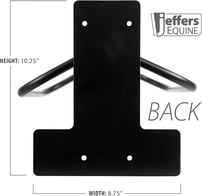 Jeffers Wall Saddle Rack with Saddle Pad Bars, Mounting Hardware Included - Heavy Duty Black Wall Mounted Steel Saddle Holder for English & Western Saddles, Blankets, Tack Storage for Barns & Stables
