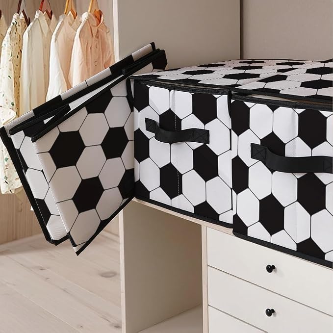 Stackable Clothes Storage Bins with Lids 3 Pack | Closet Organizers Fabric Cat Printing Box for Home and Office,Blanket Clothes Organizers,Under Bed Storage Containers