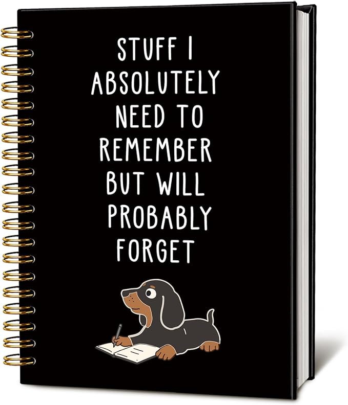 Funny Dachshund Notebook Gifts for Women & Men | Dachshund Spiral Notebook Journal, Funny Weiner Dog Gifts, Sausage Doxie Dog Gift, 5.5x8.3 Inch