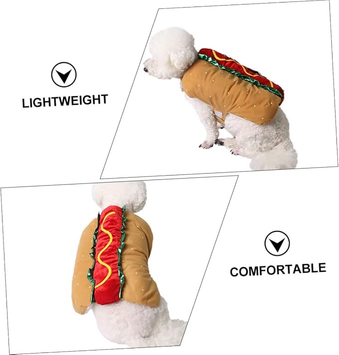 LIOOBO Folding Pet Christmas Garment for Cats Dogs Warm Holiday Costume and Photography Prop Easy Wear and Storage Soft Festival Outfit for Party and Decor