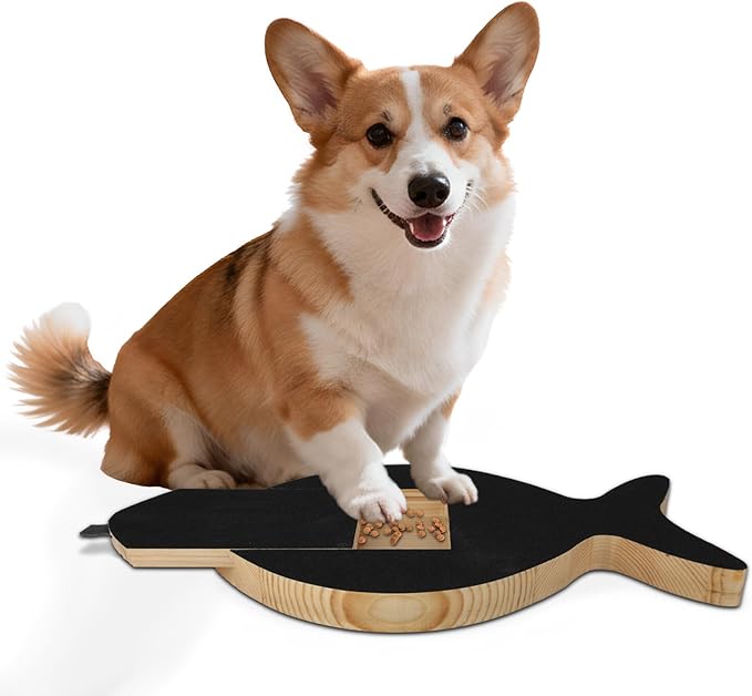 Vivifying Dog Nail Scratch Board with Treat Drawer, Stress-Free Nail Filing Tool for Dogs, Alternative to Clippers for Front Paw Nails, Interactive Training Scratch Pad with Extra Sandpaper