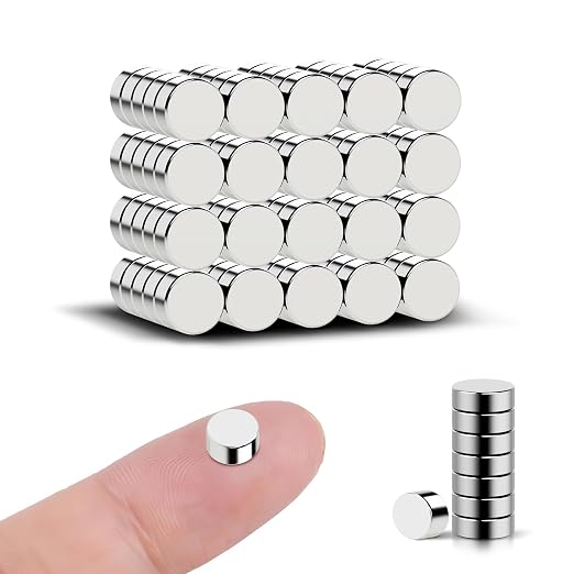 6x3mm Small Neodymium Magnets for Crafts 100 Pack, N35 Grade 1.5lb | Mini Magnets Refrigerator, for 3D Printing, for Diy Projects, for Fridge, Tiny Round Rare Earth, Little Button Strong