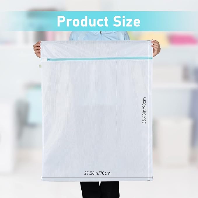 OTraki Large Mesh Laundry Bags 28x35 inch Zipper Mesh Lingerie Bags for Washing Delicates Net Laundry Mesh Bag Machine Washable for Dorm Hotel Camp Don't Drying, Melting 140-176℉, White | for Washing Delicates Net Laundry Mesh Bag Machine Washable for ...