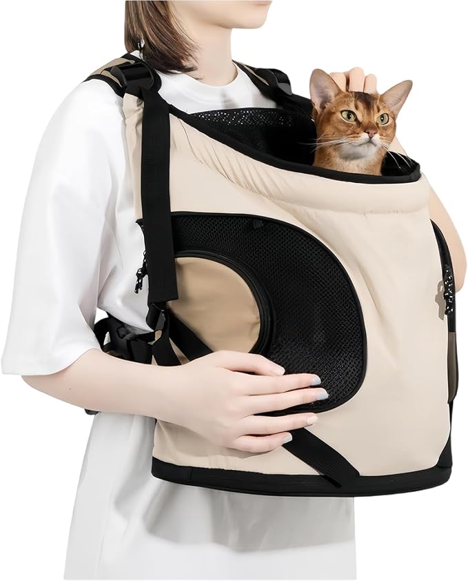 Travel Pet Carriers Bag with Adjustable Strap Breathable Chest Bag for Daily Walking Cats Small Dog Front Carrying Bags