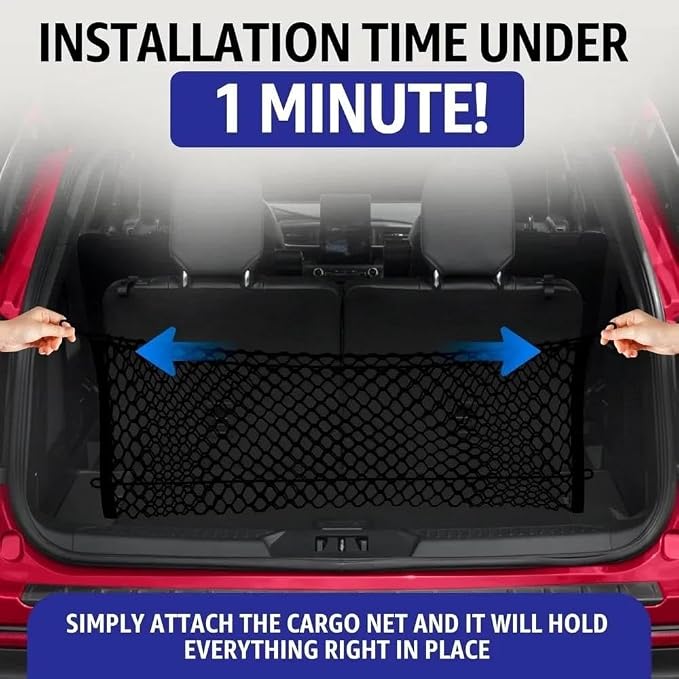 Car Nets Envelope Style Trunk Mesh Cargo Net For Explorer For Base ST XLT 2020-2024 - Cargo Net