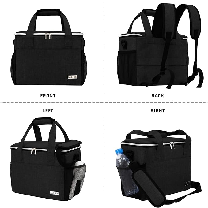BAGLHER Dog Travel Bag Backpack Pet Supplies Backpack Pet Accessories Storage Bag 5-Piece Set With Shoulder Strap 2 Lined Pet Food Containers 2 Foldable Feeding Bowls Essential Kit for Pet travel