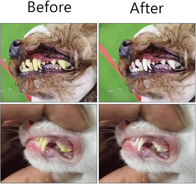 Orgrimmar 8 Pcs Three Sided Pet Toothbrush Dog Brush Addition Bad Breath Tartar Teeth Care Dog Cat Cleaning Mouth