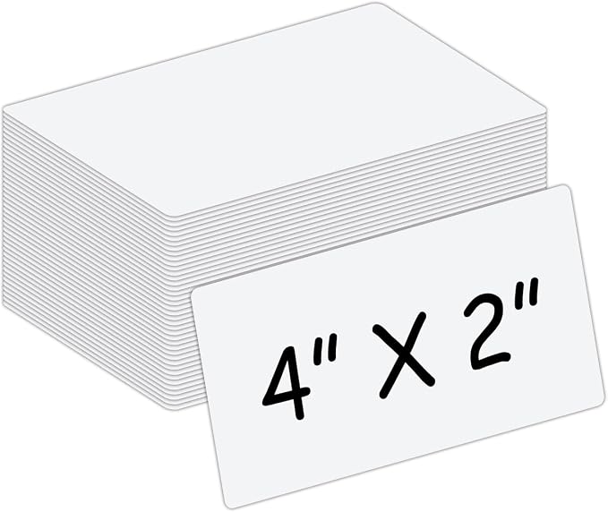 Dry Erase Magnetic Labels 4x2 Inch 40 Pieces, Reusable Magnetic Dry Erase Labels for Whiteboards, Locker, School, Classroom, Office, Home