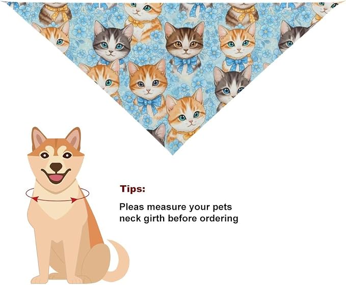 Wedding Party Pet Scarf with Adjustable Design, Comfortable Bib Handkerchief Kitten Cats for Small, Medium, Large Dogs and Cats