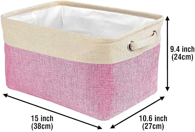 Custom Name Collapsible Dog Toy Storage Basket Bin World's Best Dog Happy Reddish Havanese Puppy Dog Foldable Pet Toy Box Closet Shelf Baskets Organizer for Bedroom Home Dog Cat with Handles Pink