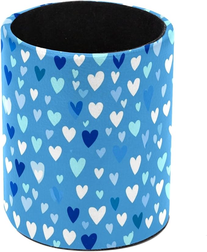 Cute Love Heart Pen Holder, Pencil Cup Marker Brush Holder Desk Storage Case, Desktop Organizer for School Office Home Supplies