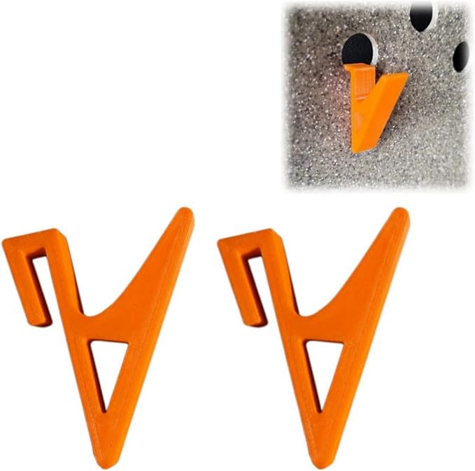Heavy Duty Kennel Hook Compatible with Ruffland Kennel – Easy Install Leash, Collar & Bucket Holder for Dog Crates (2 Pack) (Orange)
