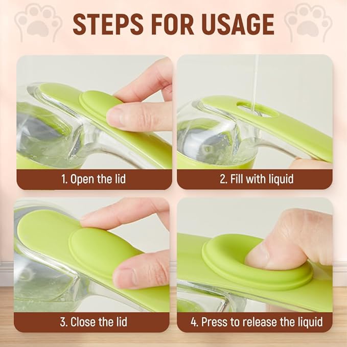 2025 New Pet Bath Brush, 2 in 1 Dog Bathing Grooming Massage Brush with Shampoo Dispenser, Dog Scrubber for Long Short Haired Dogs and Cats (Yellow)
