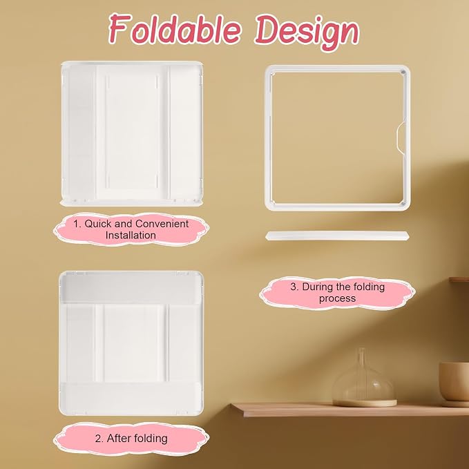 Honeydak 4 Pcs Clear Display Case for Figures Wall-Mounted Doll Storage Box 3Tiers Dust Proof Acrylic Figure Display Case with Magnetic Door for Collectible Mini Figures Toys 11.81 x 11.81 x 3.15 inch