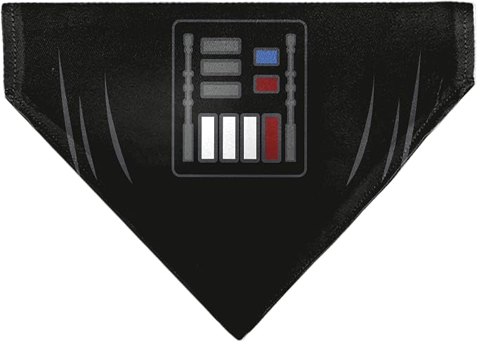 Star Wars Pet Bandana Slide On Slip Through | Star Wars Darth Vader Character Close Up Black Double Sided Polyester