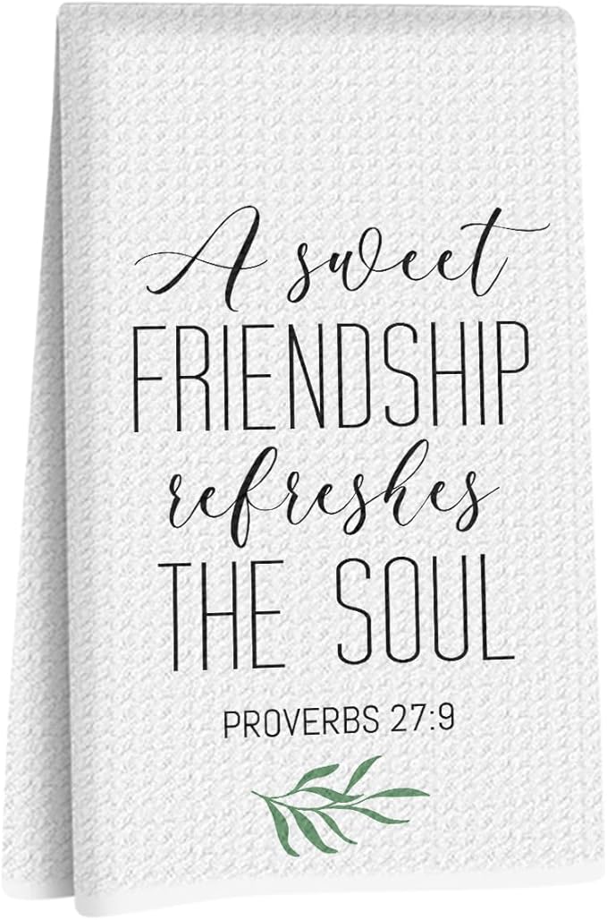 Hanamiya Na Christian Gifts for Women, A Sweet Friendship Refreshes The Soul Kitchen Towels 14x24 Inch, Gifts for Friend Women, Friendship Gift Hand Tea Towels for Kitchen Bathroom Home Decor